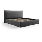 Milo Casa Temno siva oblazinjena zakonska postelja s prostorom za shranjevanje z letvenim dnom 160x200 cm Elio – | Shoptok.si