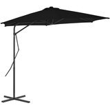  Vrtni suncobran s čeličnim stupom 300 x 230 cm crni | Eponuda.com