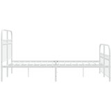 Metalni okvir kreveta uzglavlje i podnožje bijeli 120x190 cm | shoptok.hr