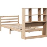 vidaXL Knjižna postelja brez vzmetnice 100x200 cm trdna borovina | Shoptok.si