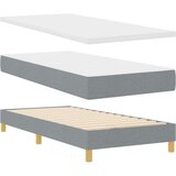  Krevet s kutijom za opruge s madracem Svjetlosiva 100x200 cm tkanina | shoptok.hr
