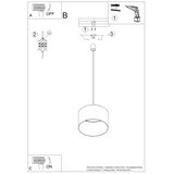 Sollux SL.1852 - Visilica na sajli NEVIA 1xE27/15W/230V prečnik 40 cm crvena | Eponuda.com