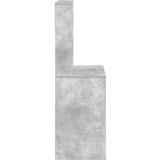 vidaXL Pisalna miza s policami betonsko siva 100x45x140 cm inž. les | Shoptok.si