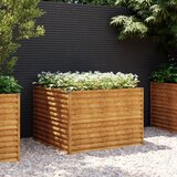 vidaXL Vrtna visoka greda 100x100x69 cm corten jeklo | Shoptok.si