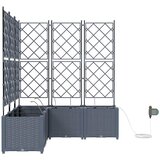  Vrtna saksija 5 pcs Svijetlo siva 120 x 120 x 142 cm Plastika | shoptok.hr