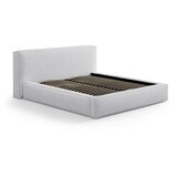 Micadoni Svijetlo sivi tapecirani bračni krevet s prostorom za odlaganje s podnicom 180x200 cm Simon – | shoptok.hr