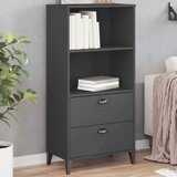 vidaXL Komoda VIKEN antracitno siva 60x35x123 cm trdna borovina | Shoptok.si