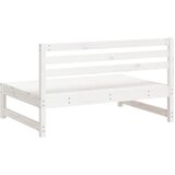  Srednja vrtna sofa bijela 120 x 80 cm od masivne borovine | shoptok.hr