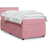 vidaXL Box spring krevet s madracem ružičasti 100x200 cm baršunasti | shoptok.hr