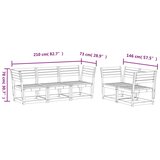  5-dijelni set vrtnih sofa voštano smeđi od masivne borovine | shoptok.hr