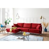 MID.YOU KOTNA SEDEŽNA GARNITURA, žamet temno rdeča | Shoptok.si