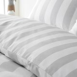 Catherine Lansfield Bela/siva posteljnina za zakonsko posteljo/podaljšana 230x220 cm Cove Stripe – | Shoptok.si