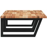 Zidna polica za umivaonik od čelika i masivnog bagremovog drva Smeđa 140 x 60 x 2 cm | shoptok.hr