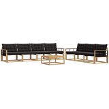  Set vanjskih sofa 8 kom. Bijela i crna | shoptok.hr