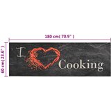  Kuhinjski tepih perivi s natpisom Cooking 60x180 cm baršunasti | shoptok.hr
