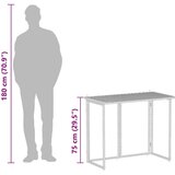 vidaXL Sklopivi vrtni stol smeđi 90x51x75 cm poliratan | shoptok.hr