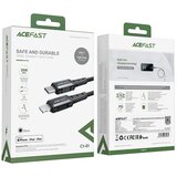 Acefast kabel tipa C za iPhone Lightning 8-pin MFi 3A PD30W aluminijasta zlitina C1-01 1,2 m črna | Shoptok.si