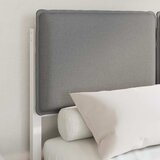  Krevetni okvir s tapiciranim uzglavljem Svijetlo siva Svjetlosiva 120 x 200 cm | Shoptok.si