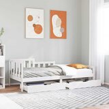  Dnevni krevet s ladicama bez madraca 90x200 cm masivno drvo | shoptok.hr