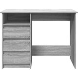 vidaXL Pisalna miza siva sonoma 102x50x75 cm inženirski les | Shoptok.si