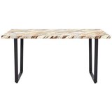 Bessagi Home moderna jedilna miza dave, videz marmorja, črna | Shoptok.si