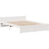  Okvir za krevet s uzglavljem bijeli 150 x 200 cm borovina | shoptok.hr