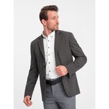 Ombre Elegant men's jacket with decorative buttons on cuffs - graphite Cijene