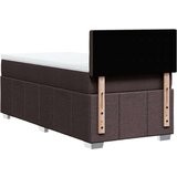 vidaXL Box spring postelja z vzmetnico temno rjava 80x200 cm blago, (21306607) | Shoptok.si
