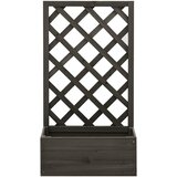 Maison Chic Vrtno cvetlično korito - Cvetlični Lonec z mrežo sivo 50x25x90 cm les jelke, (21788620) Cene