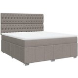 vidaXL Box spring postelja z vzmetnico taupe 180x200 cm blago, (21304452) Cene