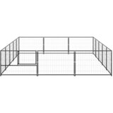  Kavez za pse crni 15 m² čelični | shoptok.hr