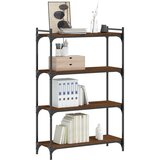  Regal za knjige 4 razine smeđa boja hrasta 80x30x120 cm drveni | Eponuda.com