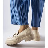 Gemre Beige loafers decorated with a buckle Schlanders | Shoptok.si