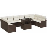  Sjedeća garnitura za vrt 11 kom. Smeđa Poli ratan 344 x 177,5 x 85 cm | shoptok.hr