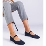 Gemre Black ballet flats with elastic and square toe Averina | shoptok.hr