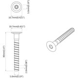  Potvrđivački vijci 12 pcs Srebrno Ø5 x 40 mm Metal | shoptok.hr