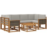  Set vanjskih sofa 5 kom. Prirodna i svjetlosiva | shoptok.hr