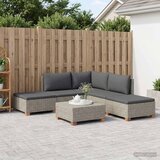  6 kom. Ratan set za opuštanje s jastučićima GENDT Kubu siva | shoptok.hr