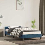 Maison Chic Posteljni okvir - Enojna postelja - Postelja za odrasle brez vzmetnice temno moder 90x200 cm žamet-J7715, (21764178) | Shoptok.si