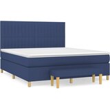  Krevet s oprugama i madracem plavi 160x200 cm od tkanine | shoptok.hr