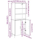  Visok predalnik Umetni hrast 69,5 x 32,5 x 180 cm, (5000108624) | Shoptok.si