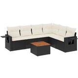  The Living Store Vrtna sedežna garnitura 7-delna z blazinami črn poli ratan - Vrtna Sedežna Garniture, (21447641) | Shoptok.si