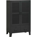  Industrijski sanduk za pohranu crni 70 x 40 x 115 cm metalni | Eponuda.ba