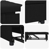  Krevet-sofa na razvlačenje Crna 194 x 50 x 82 cm tkanina | Eponuda.com