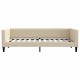  Dnevni krevet na razvlačenje krem 90 x 200 cm od tkanine | shoptok.hr