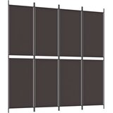 Sobna pregrada s 4 panela smeđa 200 x 200 cm od tkanine | Eponuda.ba