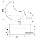  LED dečije zidno svetlo sa policom MOON LED/5W/230V | Eponuda.com