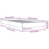  Okvir kreveta bez madraca boja hrasta sonome 90 x 190 cm drveni | shoptok.hr