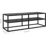 vidaXL TV ormarić crni s crnim mramornim staklom 120 x 40 x 40 cm | shoptok.hr