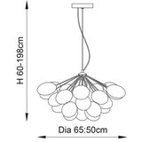  Endon 76450 - Visilica na sajli INFINITY 6xG9/28W/230V u više boja | Eponuda.com